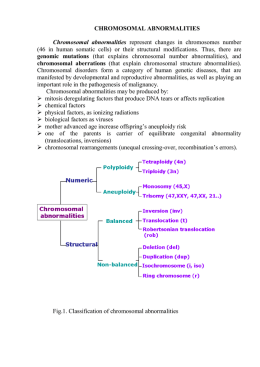 CHROMOSOMAL ABNORMALITIES
