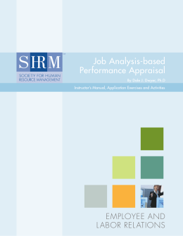 Job Analysis-based Performance Appraisal
