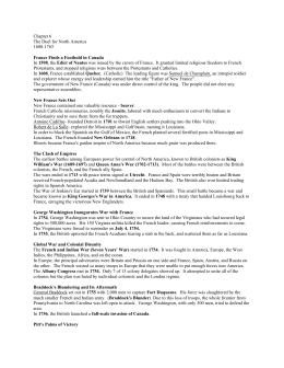 Chapter 6 The Duel for North America 1608