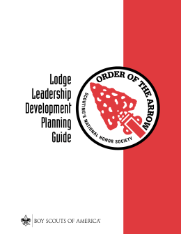 Lodge Leadership Development Planning Guide