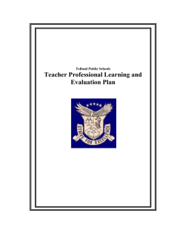 Teacher Professional Learning and Evaluation Plan