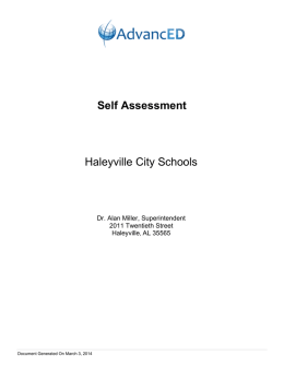 Self Assessment Standards 1-5