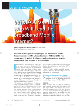 WiMAX vs. LTE - Iowa State University