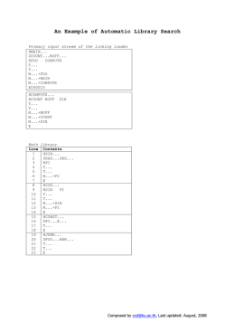 An Example of Automatic Library Search