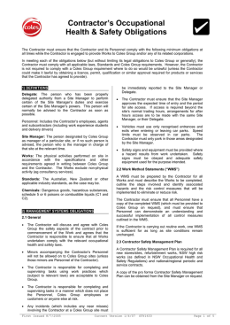 Contractor OHS Obligations 080705