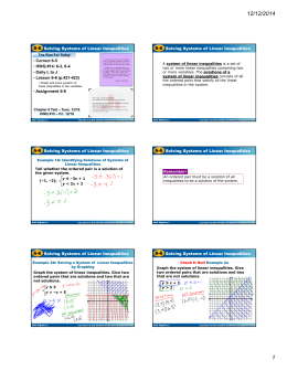 6-6 Solving Systems of Linear Inequalities • Correct 6