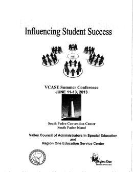 1 Inﬂuencingswdem - Region One Education Service Center