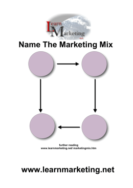 Marketing Mix Lesson