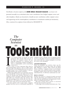 The Computer Scientist as Toolsmith