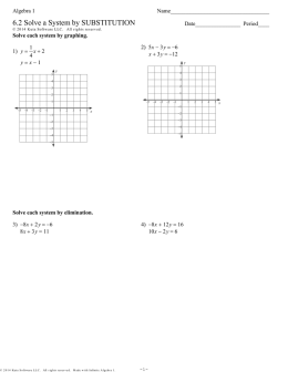 6.2 Solve a System by SUBSTITUTION.ks-ia1
