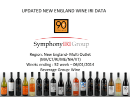 UPDATED NEW ENGLAND WINE IRI DATA
