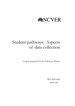 Student pathways: Aspects of data collection