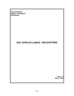 day (vfr) syllabus - helicopters - Civil Aviation Safety Authority