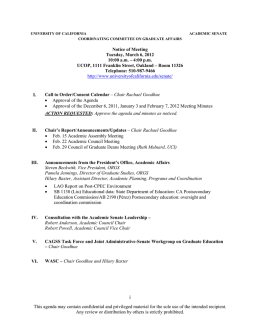 Agenda PDF - the Academic Senate