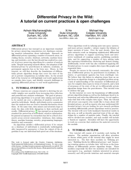 Differential Privacy in the Wild: A tutorial on current practices