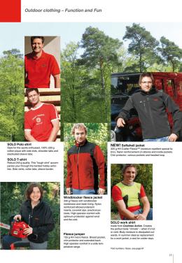 Outdoor clothing – Function and Fun