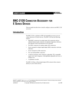 BNC 2120 Connector Accessory for E Series Devices