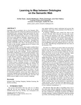 Learning to Map between Ontologies on the Semantic Web