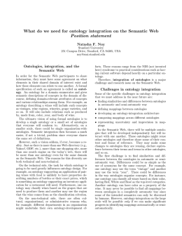 What do we need for ontology integration on the Semantic Web