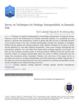 Survey on Techniques for Ontology Interoperability in Semantic