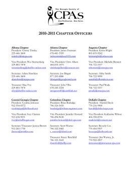 2010-2011 CHAPTER OFFICERS