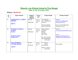 Minority run Mission School in West Bengal