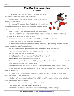 The Double Valentine - Super Teacher Worksheets
