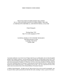 The Evolution of Employment Relations in U.S. and Japanese