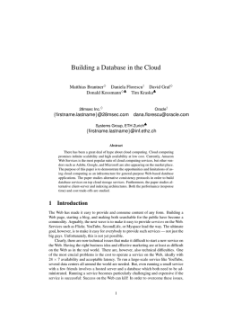 Building a Database in the Cloud