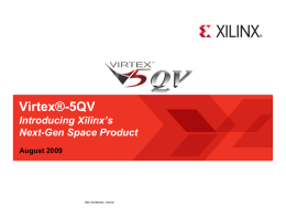 Virtex®-5QV - ESA Microelectronics Section