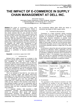 the impact of e-commerce in supply chain management at
