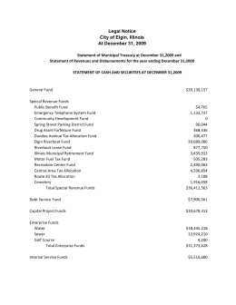 2009 Treasurers Report