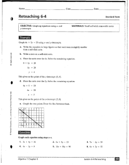 6 - 4 Reteaching Worksheet