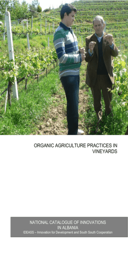 Organic agriculture practices in vineyards