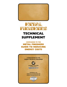 Metal Finishers Technical Supplement