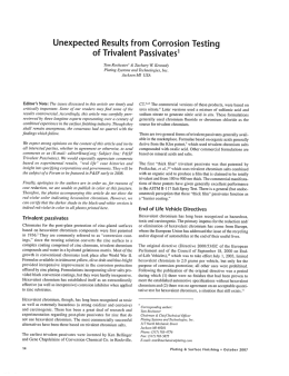Unexpected Results from Corrosion Testing of Trivalent