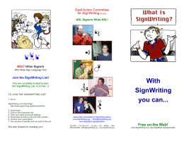 What is SignWriting? Brochure