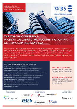 THE 4TH CVA CONFERENCE: PRUDENT VALUATION, TVA