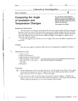 Angle of Insulation Lab
