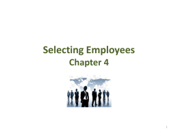 Selecting Employees Chapter 4