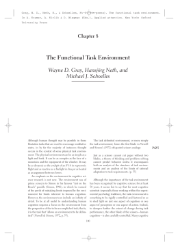 The Functional Task Environment
