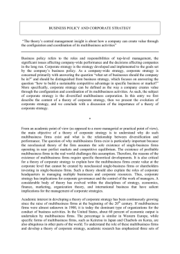 Business Policy and Corporate Strategy