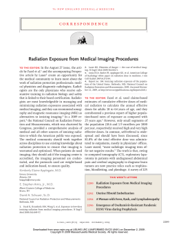 Radiation Exposure from Medical Imaging