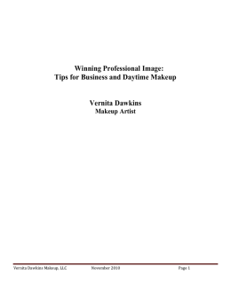 Tips for Business and Daytime Makeup Vernita Dawkins