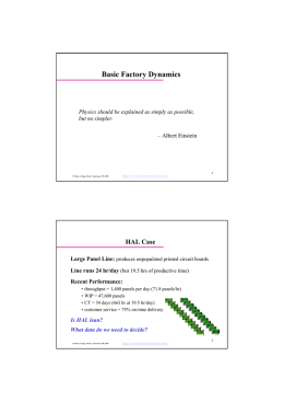 Basic Factory Dynamics