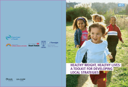 Healthy weight, healthy lives