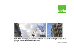 CDM 2007 – Principal groups active in health and safety relating to