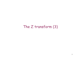 The Z transform (3)