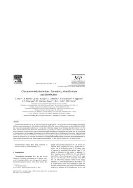 Chromosomal aberrations - Biology Department