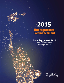 June 2015 Undergraduate Graduation